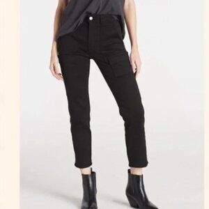 CQY Like New Bushwick High Rise Black Cargo Jean 28
